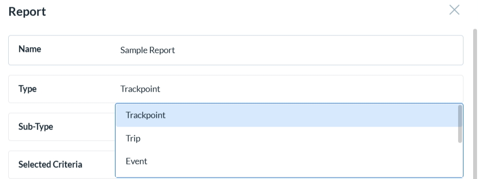 Tracking Reports Form